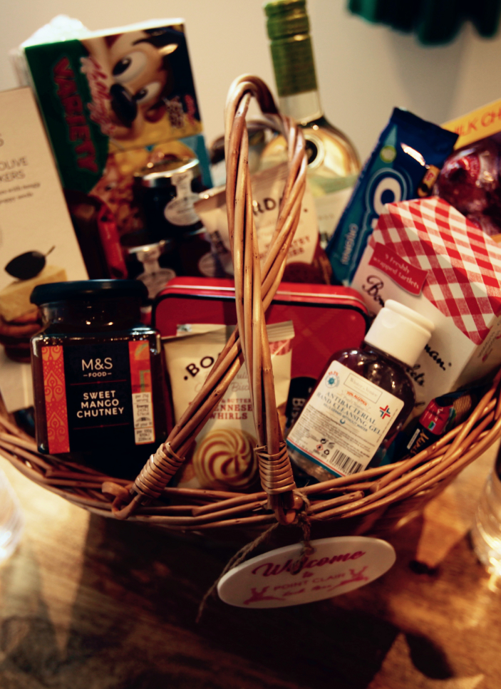 Gift food hamper at Point Clair House